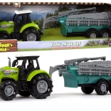 Kinder groene tractor met sproeier met geluiden