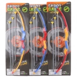 Grote kunststof boog met pijlen met zuignappen