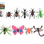 Mini plastic dieren en insecten 12 stuks