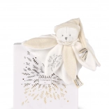 Cadeauset Knuffeldoekje Teddybeer met muts beige