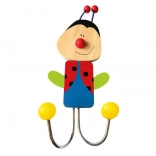 Kinder houten kapstok Lieveheersbeestje