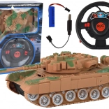Op afstand bestuurbare tank met licht- en geluidseffecten