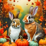 ALIPSON puzzel herfstkonijntjes 500 stukjes