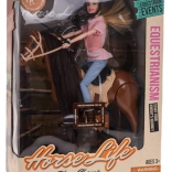 Pop op een paard met accessoires