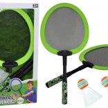 Set van 2 badmintonrackets met 2 shuttles – groen