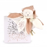 Cadeauset Knuffelige beer met muts 25 cm roze