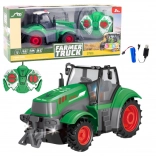 Groene op afstand bestuurbare tractor 1:24