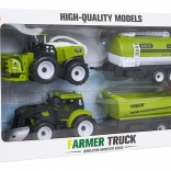 Kinderset boerderijwehicles met tractor, maaidorser en aanhangers