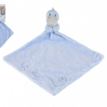 Pluchen knuffeldoekje dinosaurus blauw 24 × 24 cm