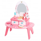 Roze houten kaptafel met spiegel Tooky Toy