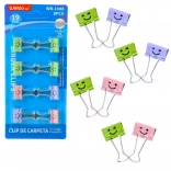 Set van kleurrijke paperclips met smileys 8 stuks 19 mm