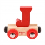 Bigjigs Rail wagon voor houten treinbaan – letter J