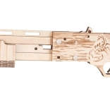 Woodcraft houten 3D-puzzel rubberband-wapen Mossberg