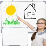 Magnetisch droog uitwisbaar whiteboard wit 90 × 60 cm