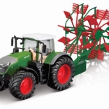 Bburago 10 cm Boerderijtractor met traagheidsaandrijving en aanhanger Fendt 1050 Vario