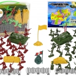 Grote militaire speelset met bomen en tanks