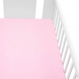 Jersey hoeslaken voor ledikant 120×60 roze NEW BABY
