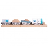 Bigjigs Rail houten mijntrain met rails en buffer