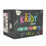 Gekleurde stoepkrijtjes 24 stuks in doosje