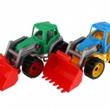 Kleurvolle tractor met plastic schep voor kinderen