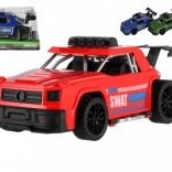 Plastic raceauto met vliegwiel - 16 cm