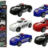 Set van 6 politieauto’s met vliegwiel
