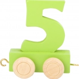 Wagonnetje voor houten treinbanen - Cijfer 5