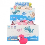 Flamingo die in water licht geeft