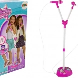 Dubbele karaoke-microfoon voor kinderen met standaard en lichten, MP3