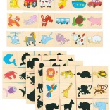 Houten puzzel: zoek de schaduw