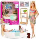Barbie Relax – bad met confetti-schuim en bad, blonde pop en accessoires