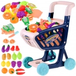Winkelwagen + snijbare groenten en fruit Shop Fun 36 el. ZA4791