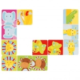 Houten domino Safari 28 stuks