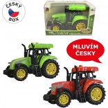 Tractor met Tsjechische stem, licht en geluid, 14 cm