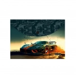 documentenmap met drukknoop A4 met auto-motief