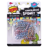 Gestreepte kantoorclips 28 mm - 40 stuks