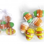 Decoratieve plastic beschilderde eieren 6 cm