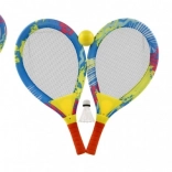 Strandset met twee rackets voor kinderen met bal en shuttle, metaal/kunststof, 27 × 54 cm