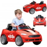 EVO elektrische kinderauto cabrio met licht en geluid, rood
