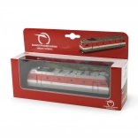 Metalen Locomotief Rood en Grijs 17 cm