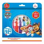 Blaasstiften met sjabloon PAW PATROL, 10 stuks, doos 20 × 19 cm