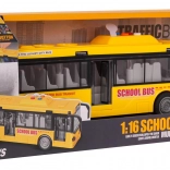 Gele schoolbus met licht- en geluidsfunctie