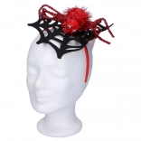 Haarband met spinnenweb en spin