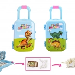 Dinosaurusskelet in een koffertje