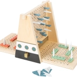 small foot strategisch spel schepen gold edition – houten zeeslag