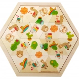 Hess puzzel mozaïek lama 24 stukjes