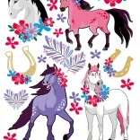 opstrijkbare afbeeldingen paarden – groot vel 20 × 30 cm