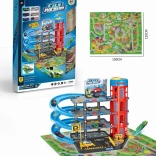 Meerverdiepse parkeergarage met lift, wegmat en accessoires