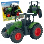 WOOPIE groene tractor met rubberen wielen