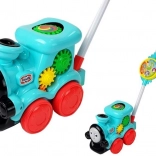 Bewegende trein met handgreep en geluiden